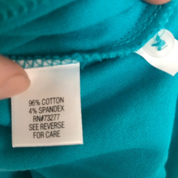 Polo Shirt Turquoise Size XL Croft & Barrow Cotton Spandex Turquoise Polo Shirt - Picture 6 of 10